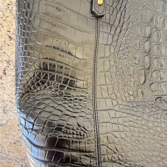 Brahmin Melbourne Collection All Day Large Leather Tote, Embossed Croc Black - Picture 10 of 14